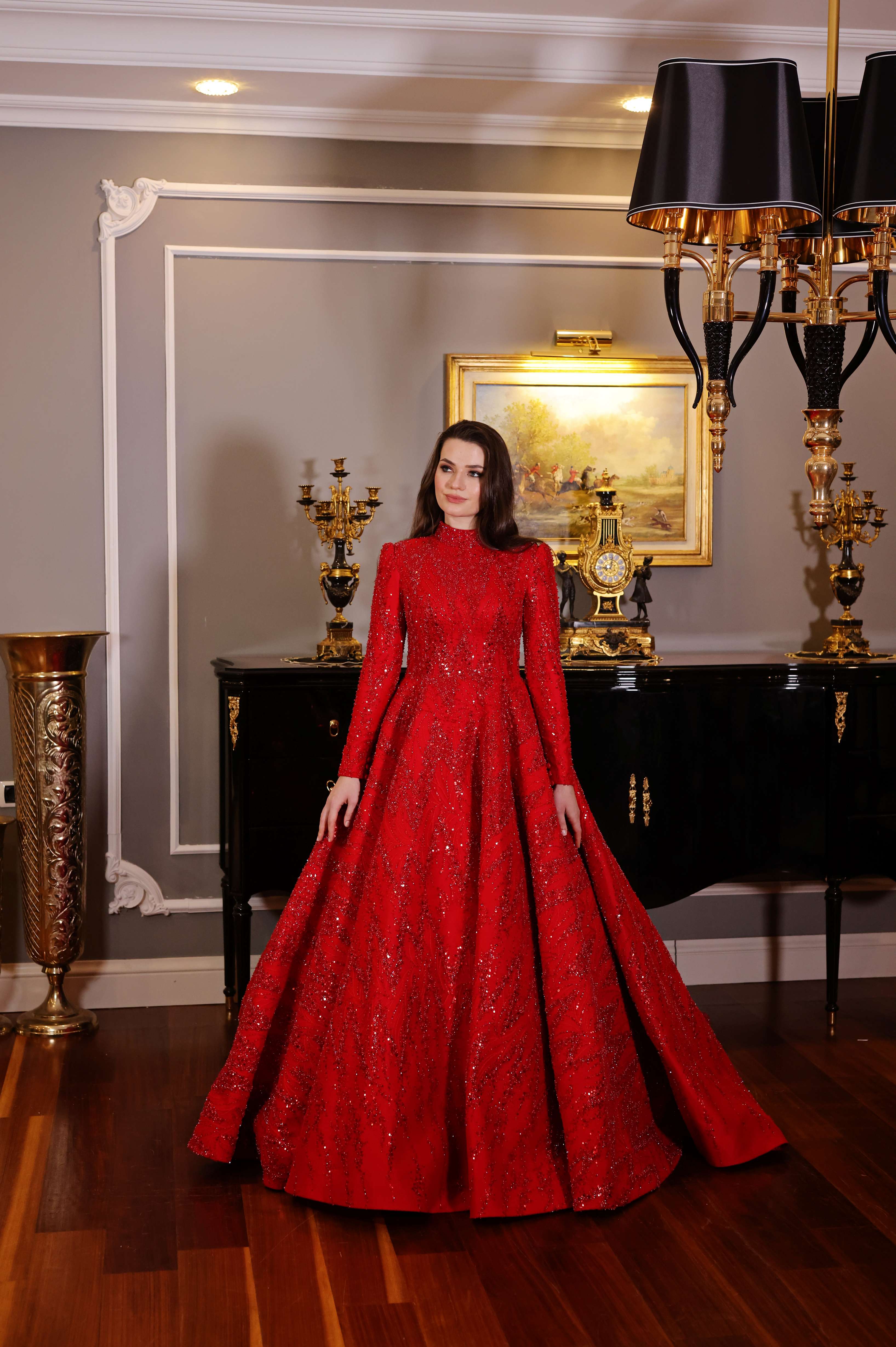 Henna Party Wear Embroidered Gown