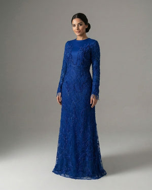 Embroidered Evening Dress