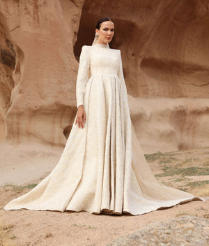 A-Line Modest Wedding Dress