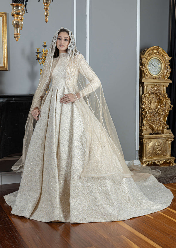 A-Line Modest Wedding Dress