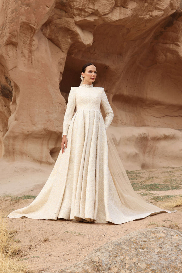 A-Line Modest Wedding Dress