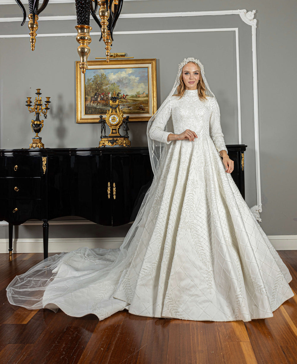 A-Line Modest Wedding Dress