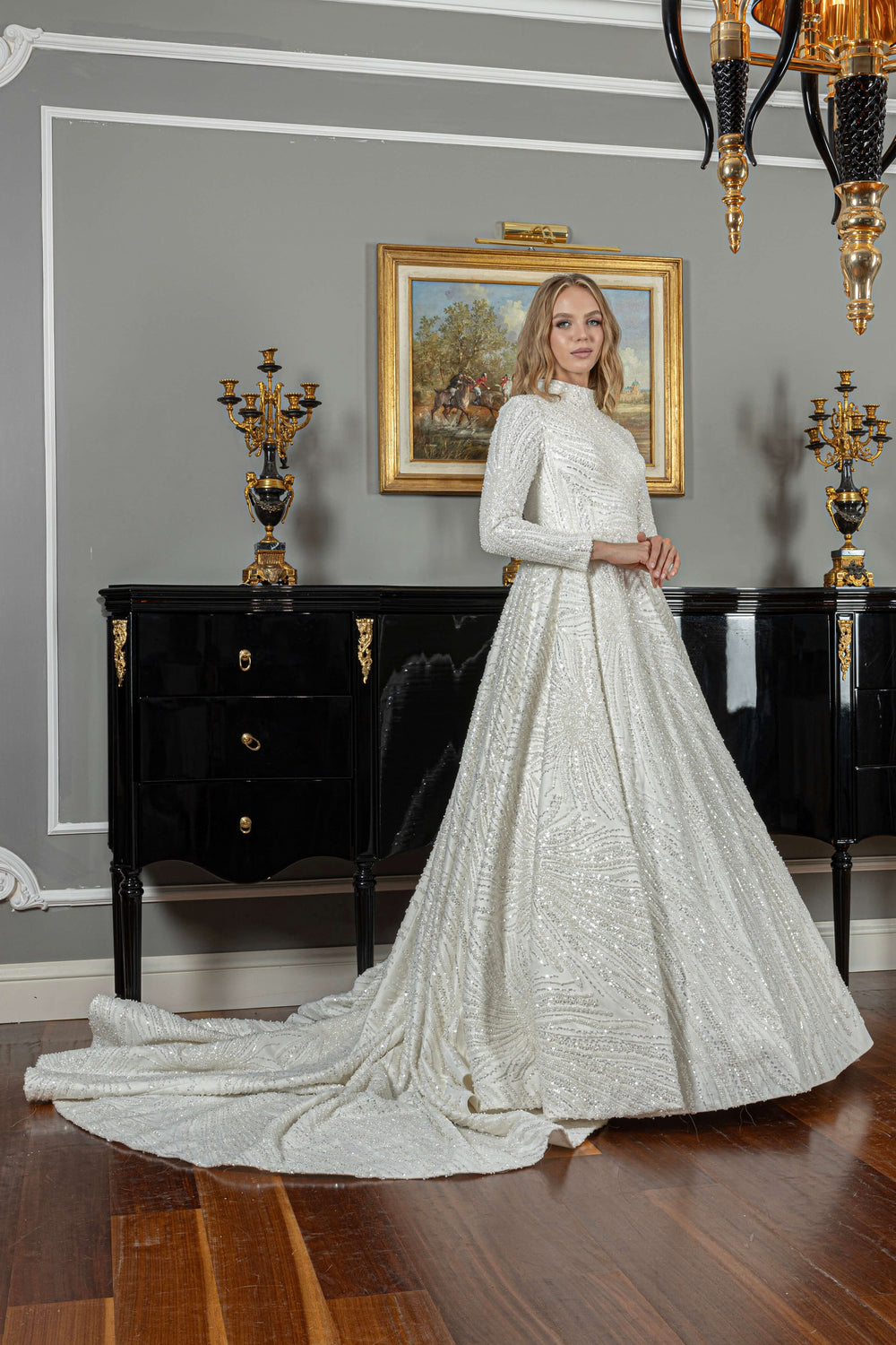 A-line Modest Wedding Dress