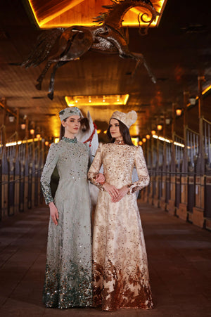 Golden Sequin Henna Dress