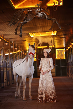 Golden Sequin Henna Dress