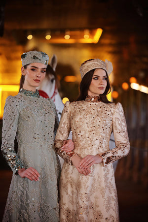 Golden Sequin Henna Dress