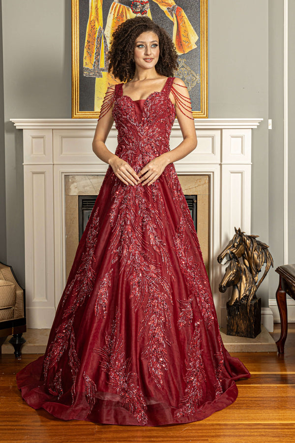 Burgundy Engagement Dress