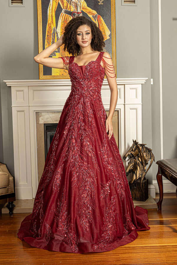 Burgundy Engagement Dress