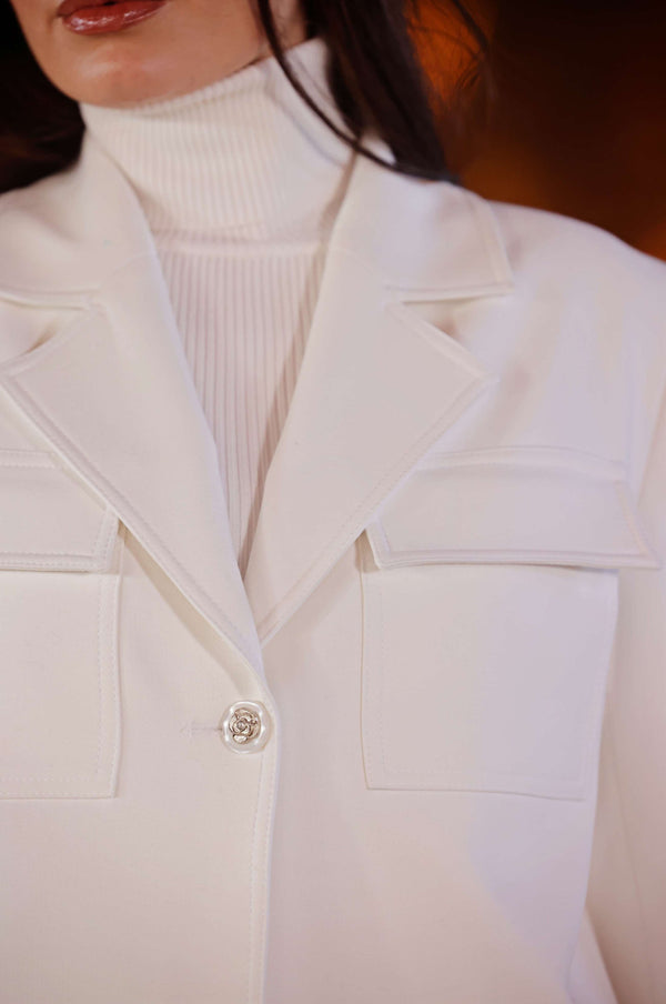 Pocket Detail Cropped Blazer