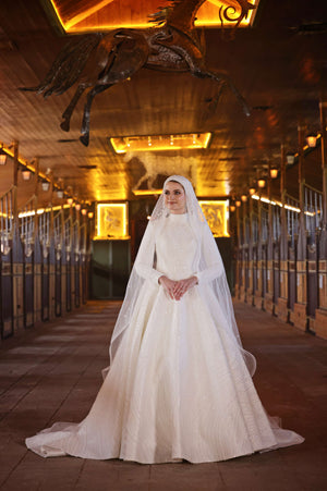 A-line Modest Wedding Dress