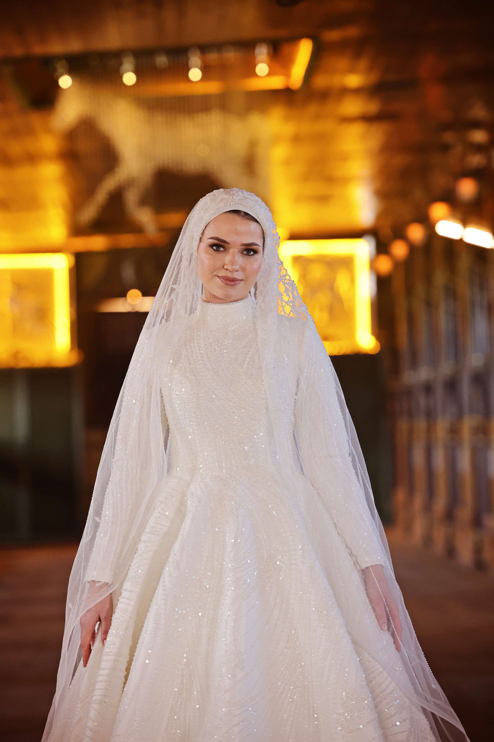 A-line Modest Wedding Dress