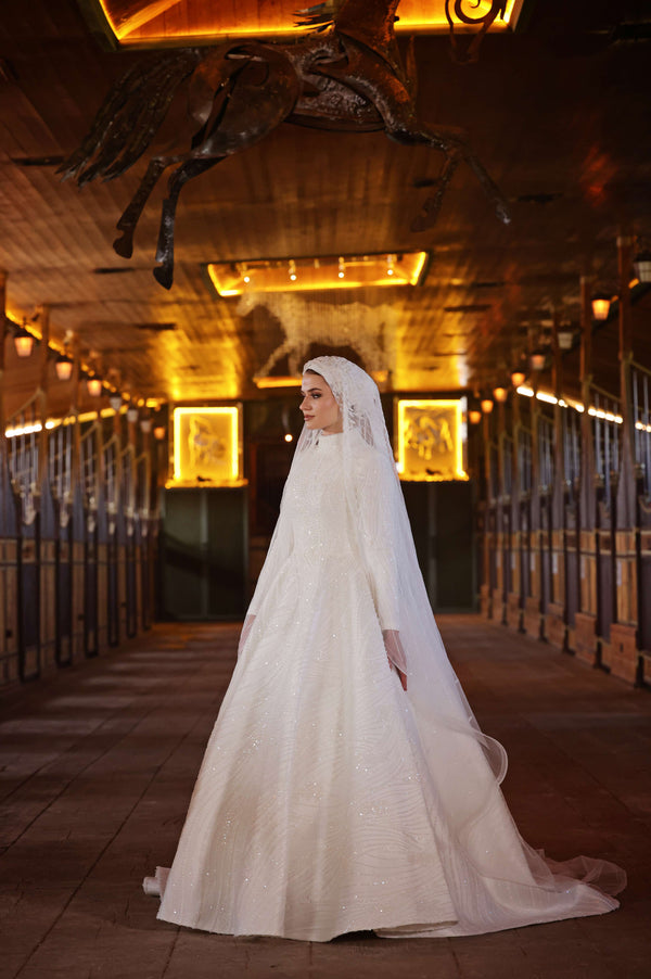 A-line Modest Wedding Dress