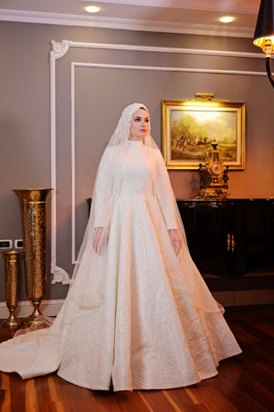 A-line Modest Wedding Dress