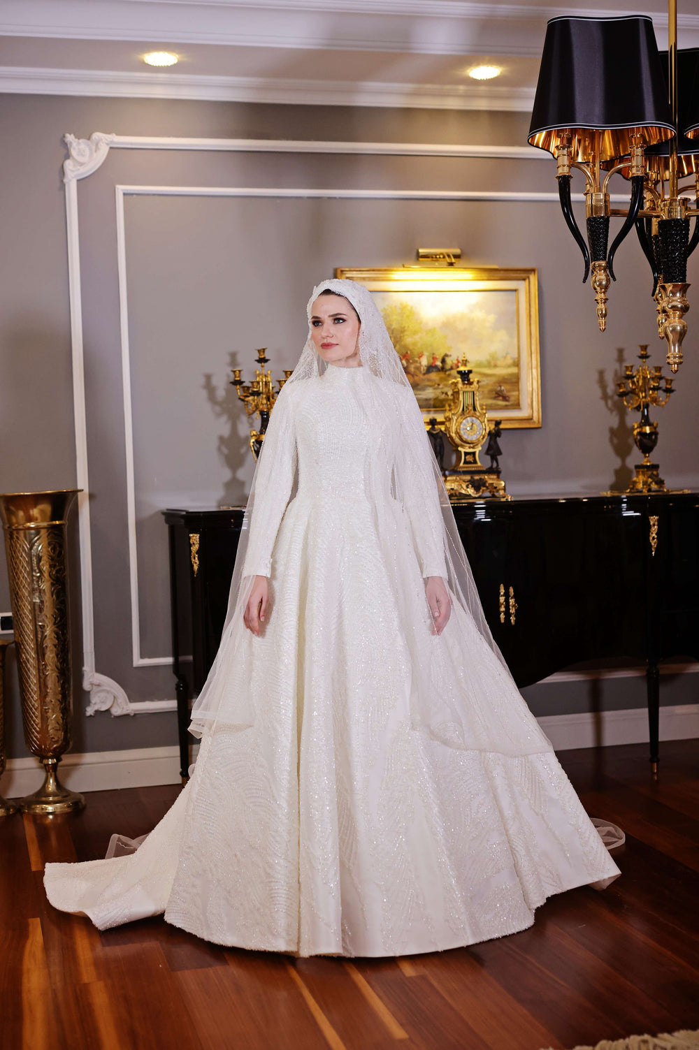 A-line Modest Wedding Dress