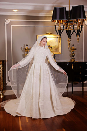 A-line Modest Wedding Dress