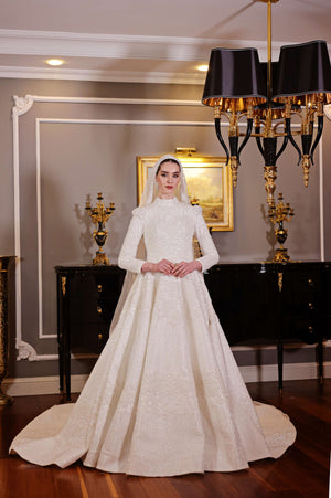 A-line Modest Wedding Dress