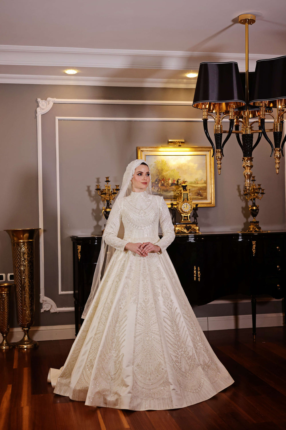 A-line Modest Wedding Dress