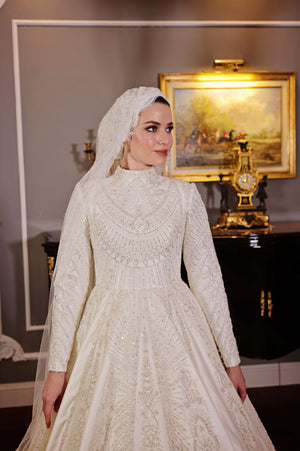 A-line Modest Wedding Dress