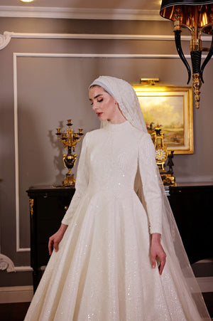 A-line Modest Wedding Dress