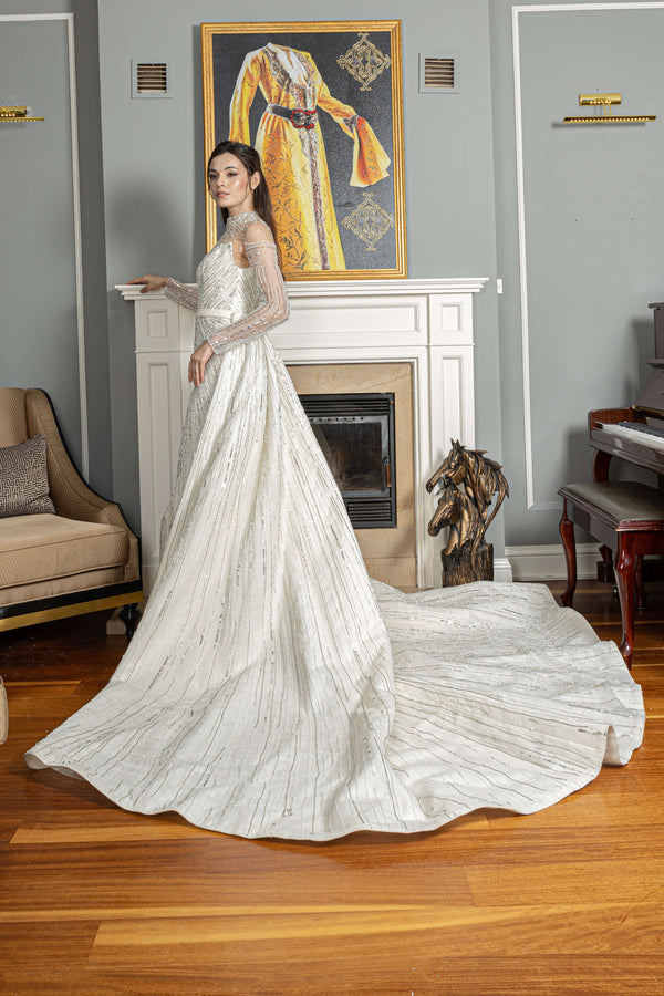 Detachable Train Mermaid Wedding Dress