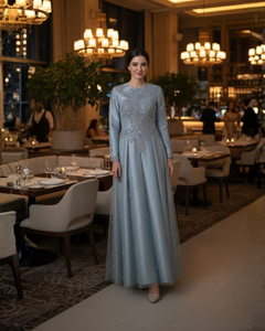 Embroidered Evening Dress