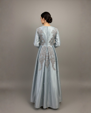 Embroidered Evening Dress