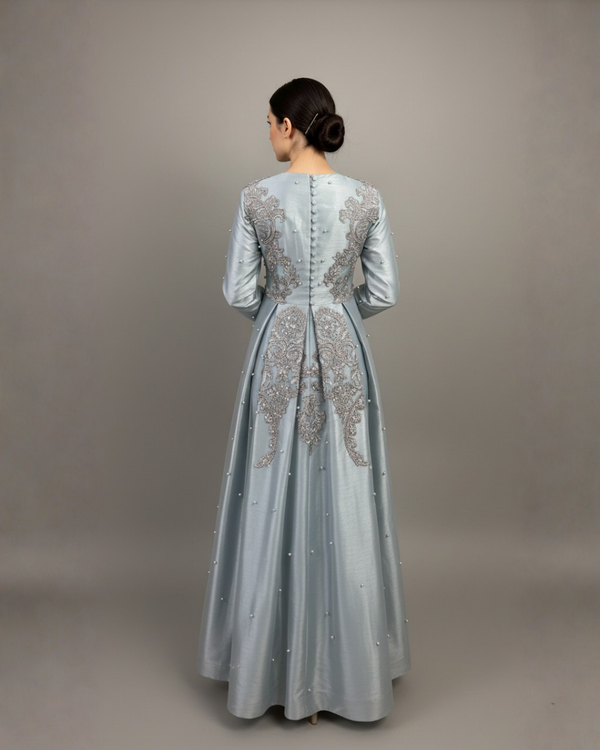 Embroidered Evening Dress