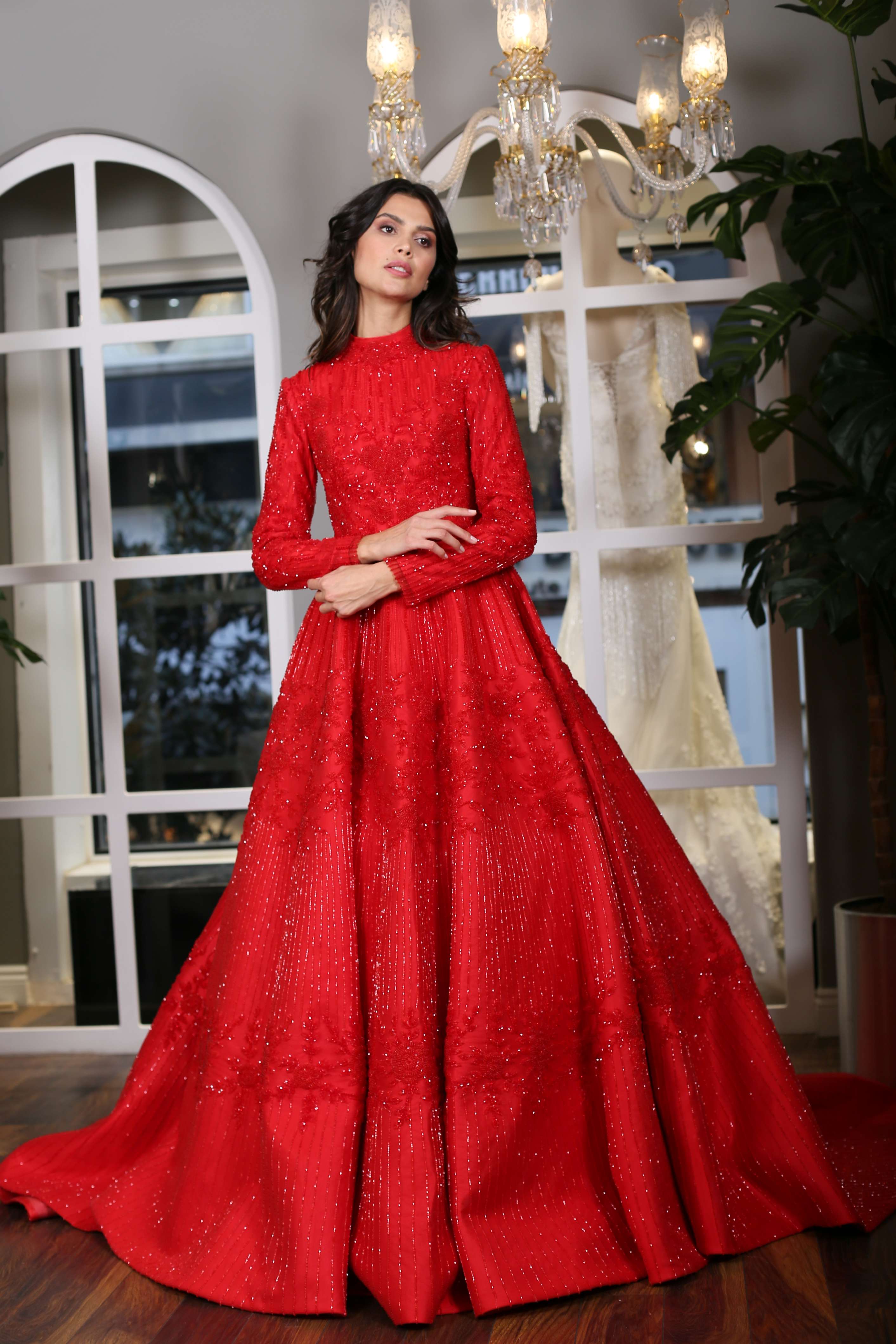 Elegant A-Line Henna Night Dress Elegant A-Line Henna Night Dress