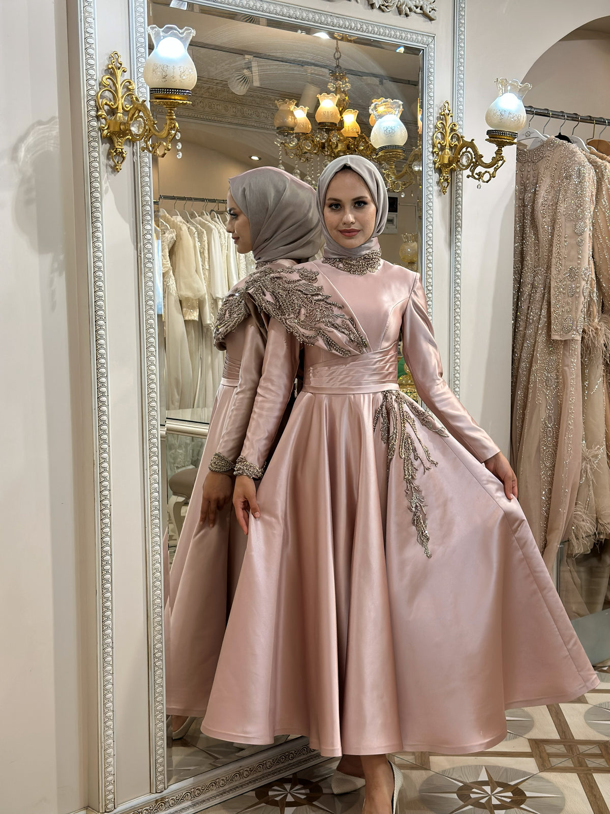 Romantik Pudra Abiye Nişanlık