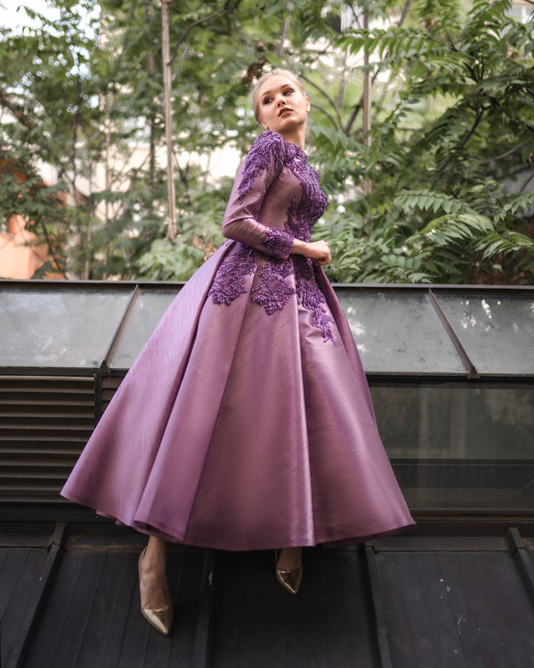 Yoğun İşlemeli, Modern  Tasarım Abiye Elbise