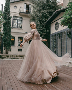 Romantik Tül Abiye Elbise