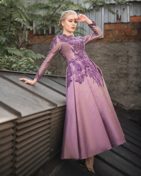 Yoğun İşlemeli, Modern  Tasarım Abiye Elbise