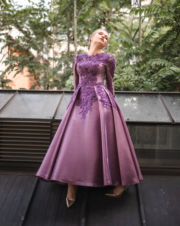 Yoğun İşlemeli, Modern  Tasarım Abiye Elbise