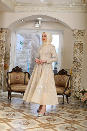 Geometrik İşlemeli, Uzun Kollu ve Zarif Tasarım