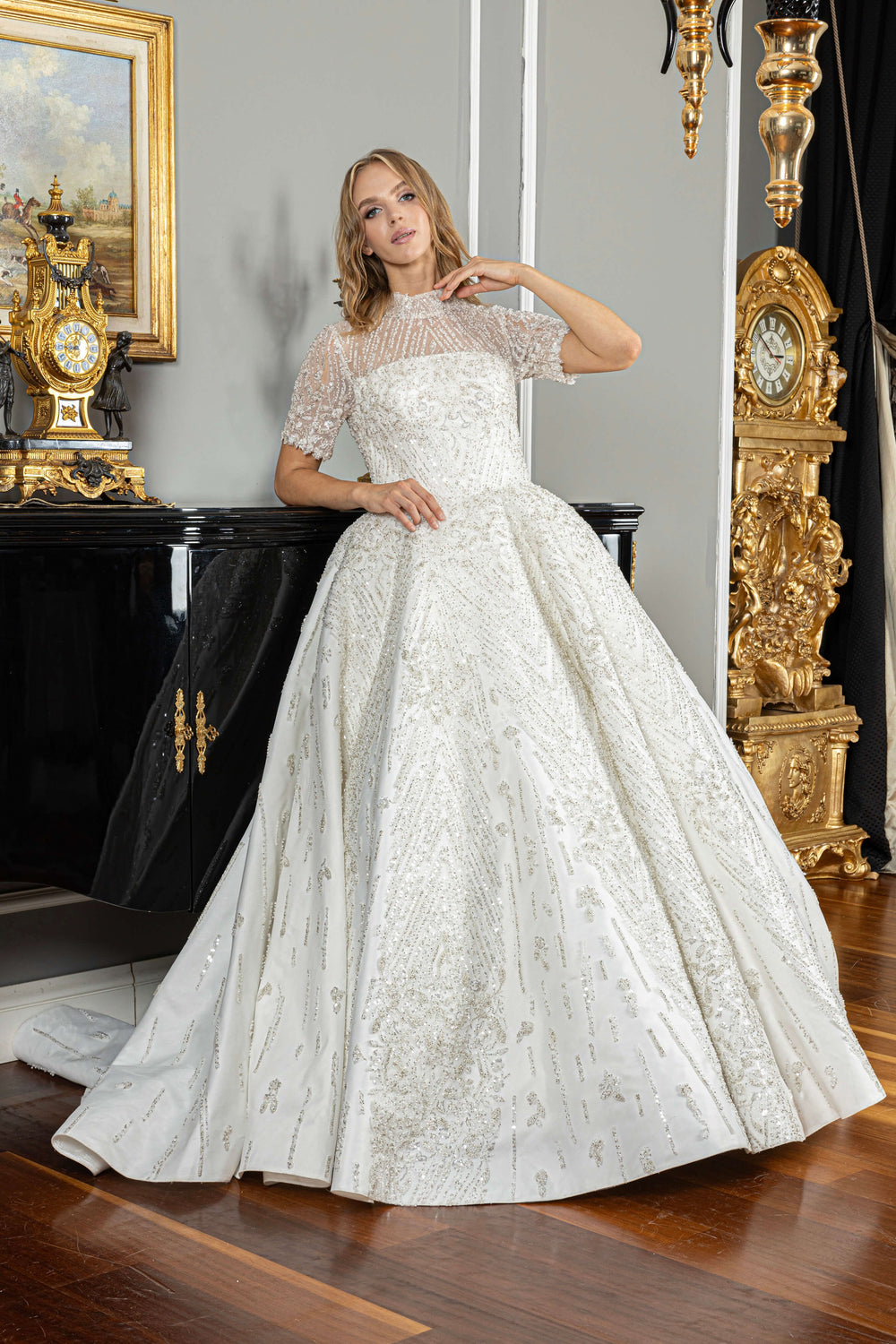 Short Sleeve Wedding Dress