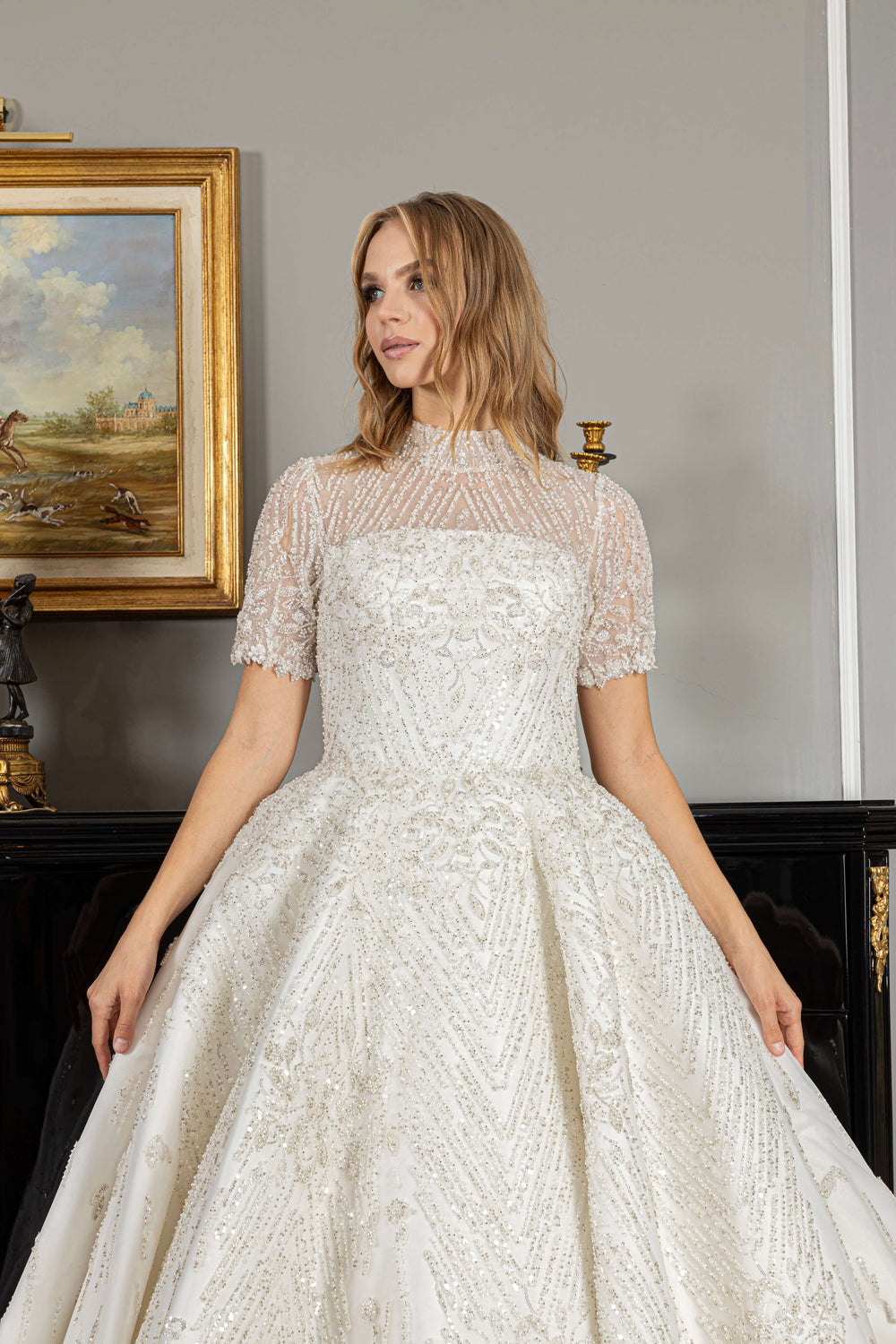 Short Sleeve Wedding Dress