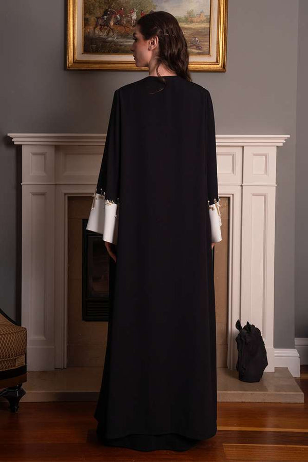 Abaya with Contrast Details