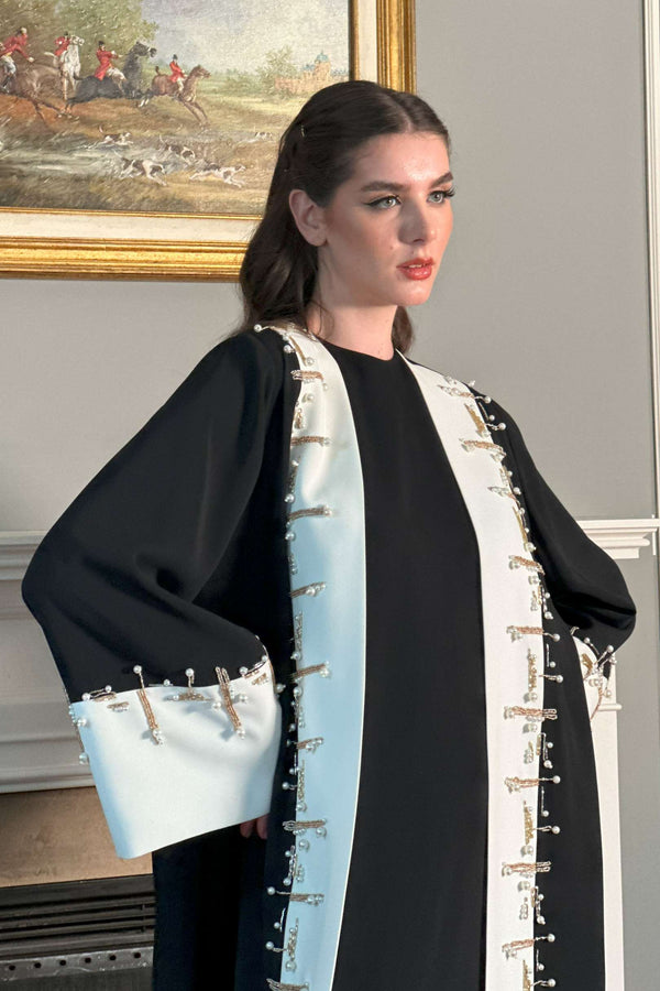 Abaya with Contrast Details