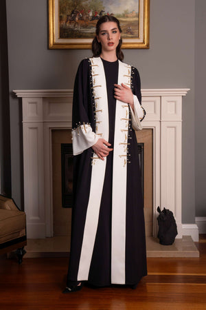 Abaya with Contrast Details