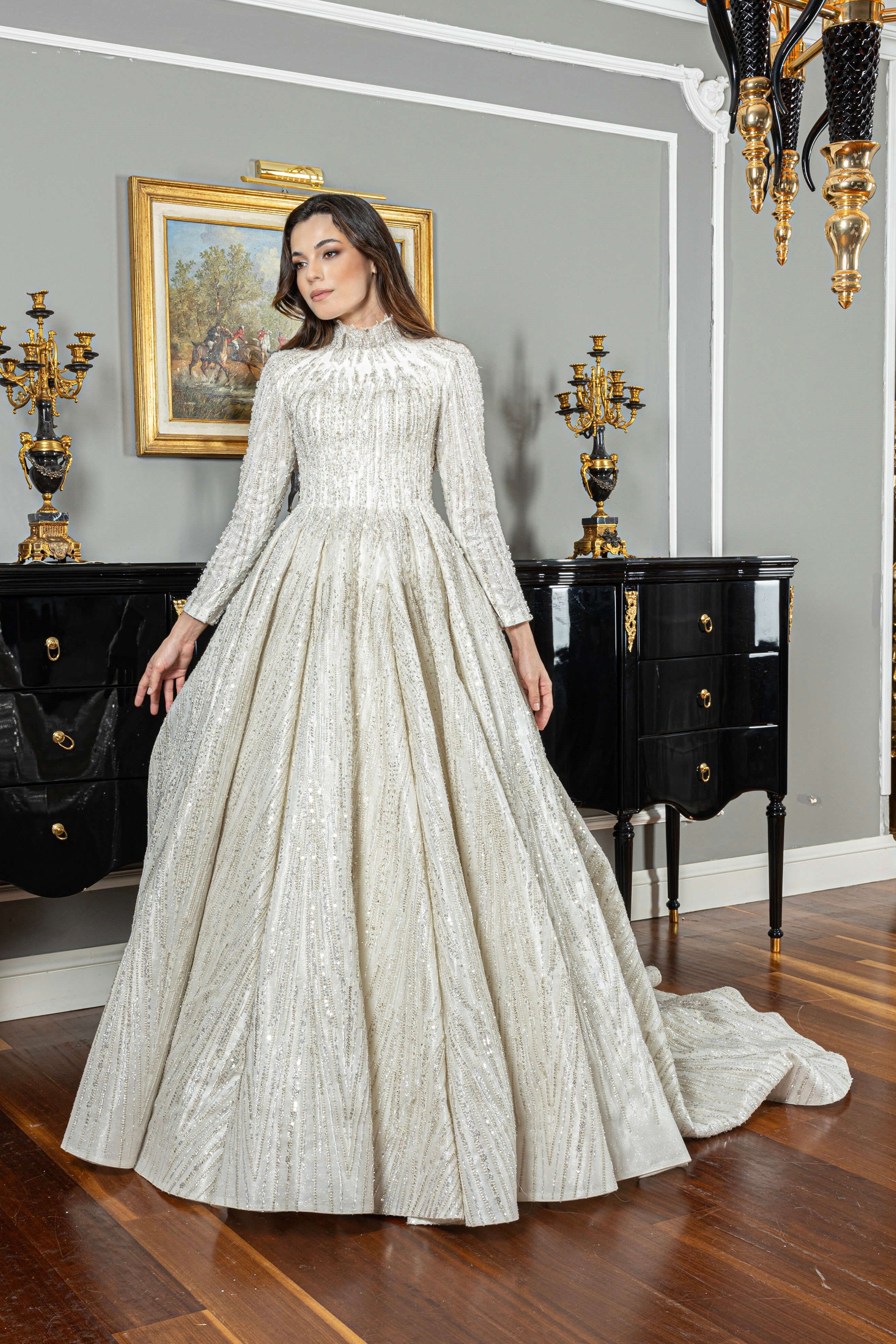 Princess Style Modest Wedding Dress