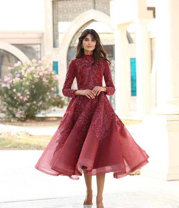 Dantel İşlemeli Tesettür Abiye