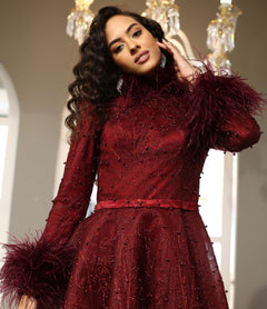 Embroidered Evening Dress