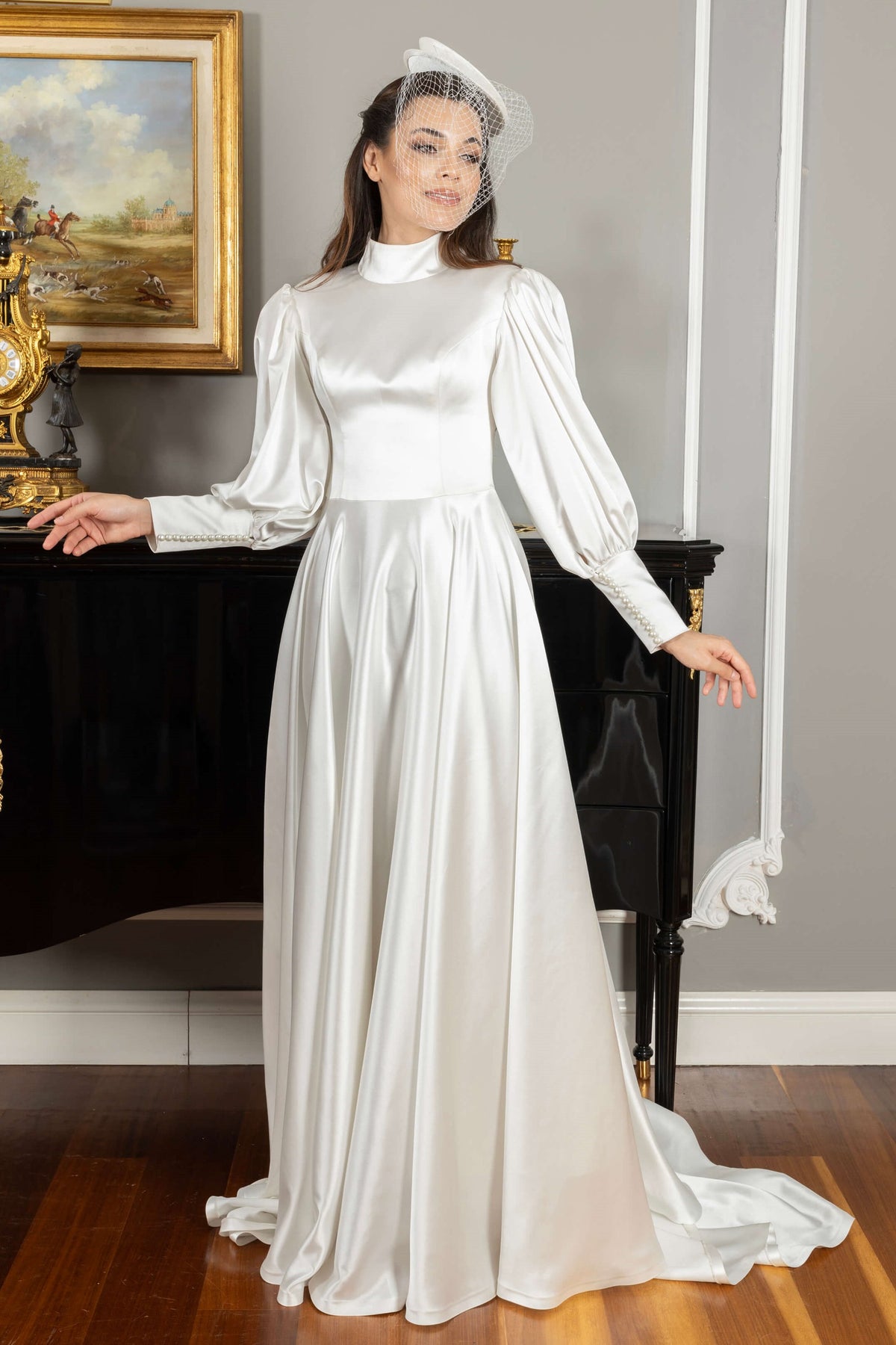 AMBER - Sade Tesettür Nikah Elbisesi · 2