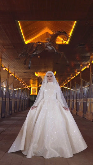 A-line Modest Wedding Dress