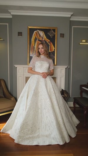 Short Sleeve Wedding Dress